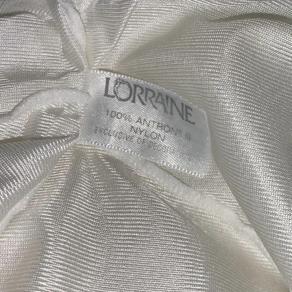 Vintage Lorraine Size 36 Tall Made in USA 100% Antron III Nylon White Full Slip - Picture 15 of 15